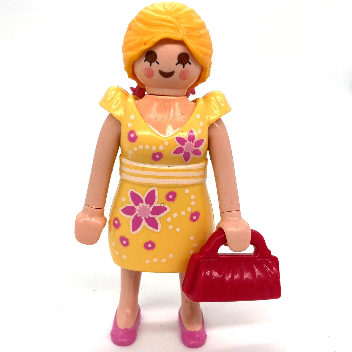 playmobil femme robe jaune