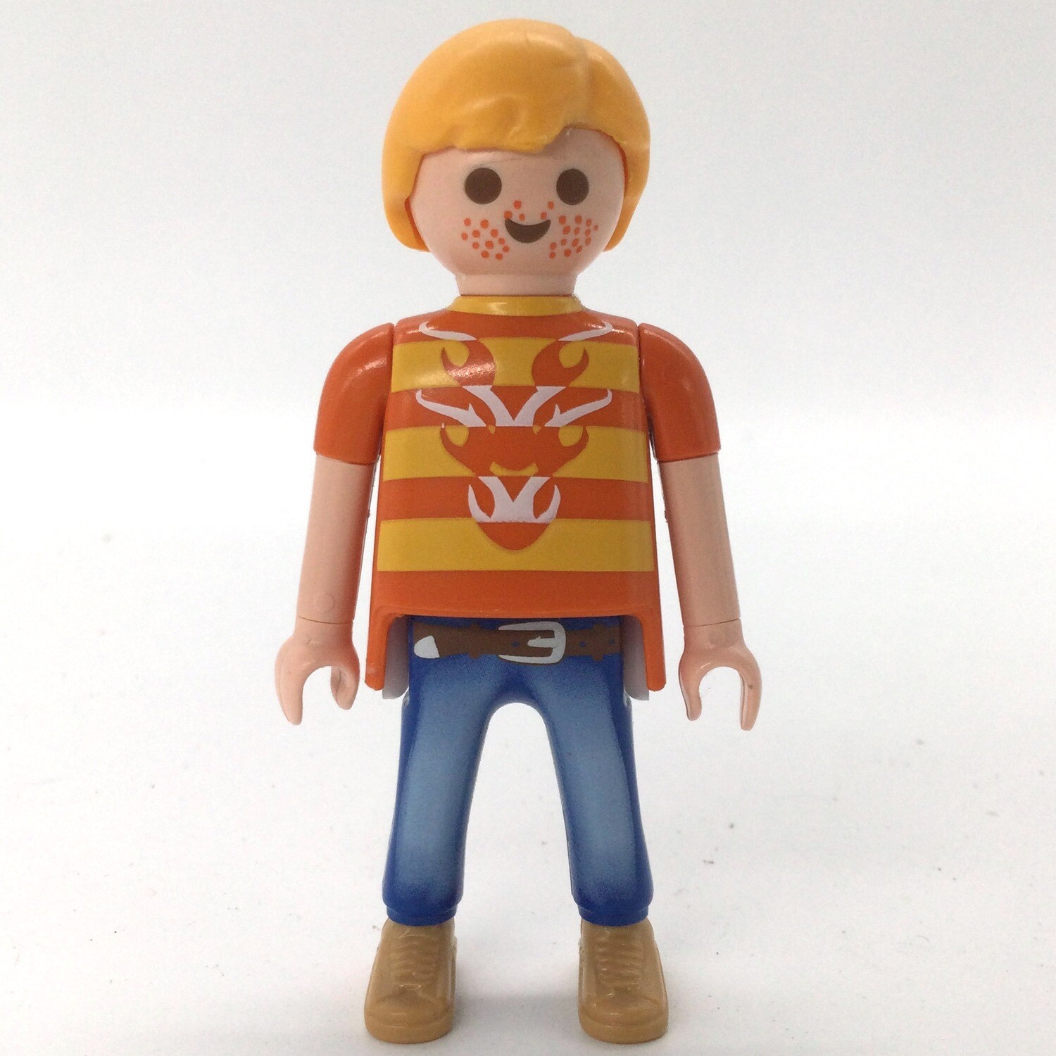 playmobil homme orange et rouge