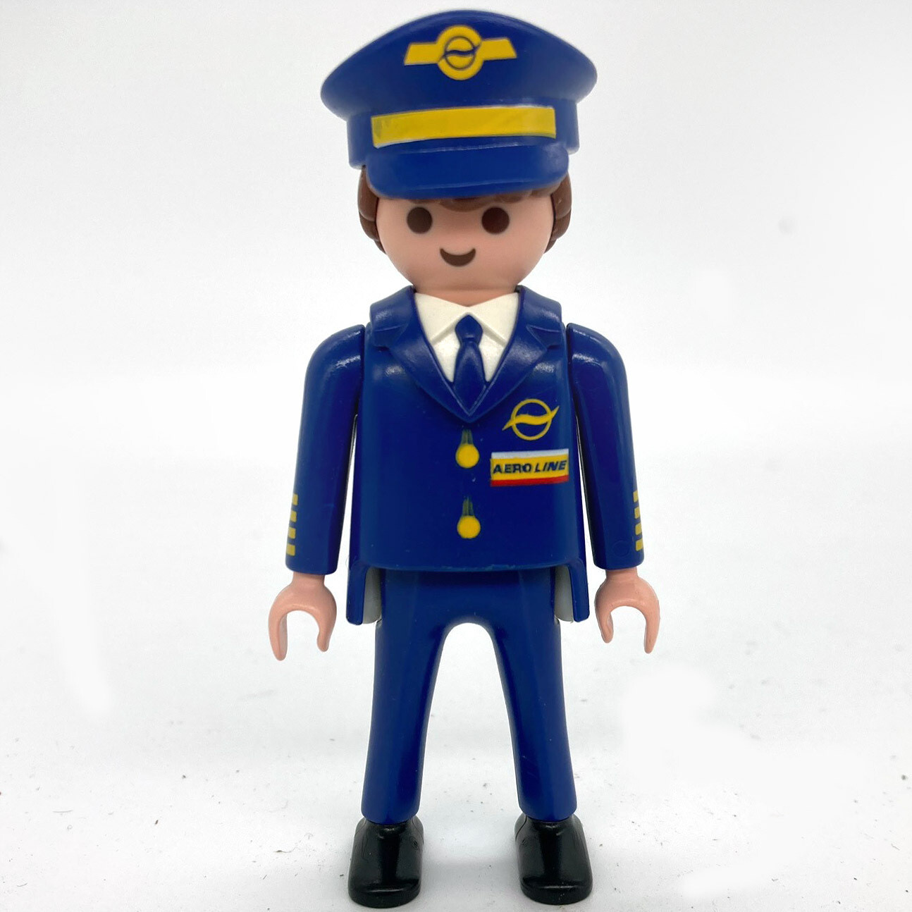playmobil pilote d'avion brun