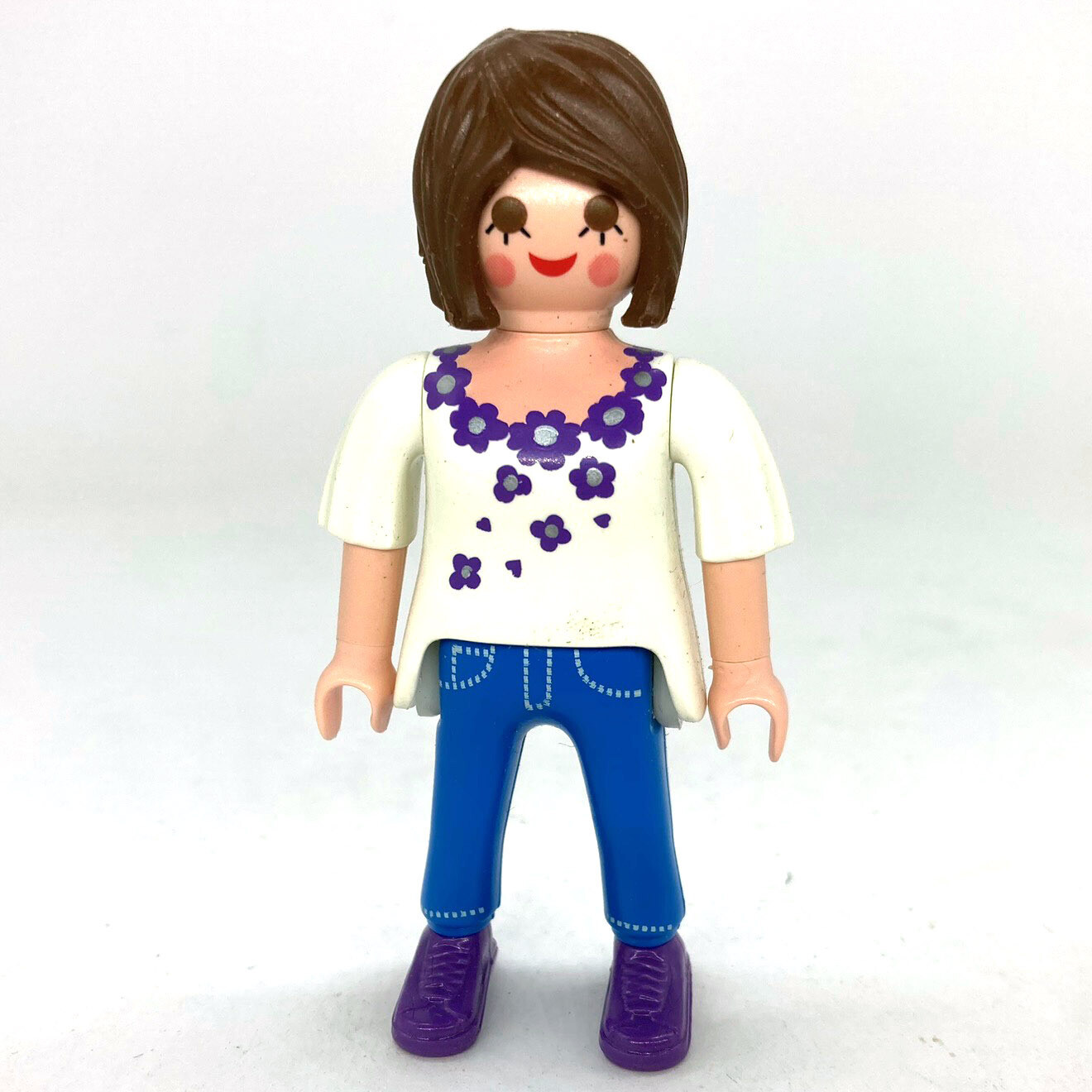 playmobil femme fleur bleu