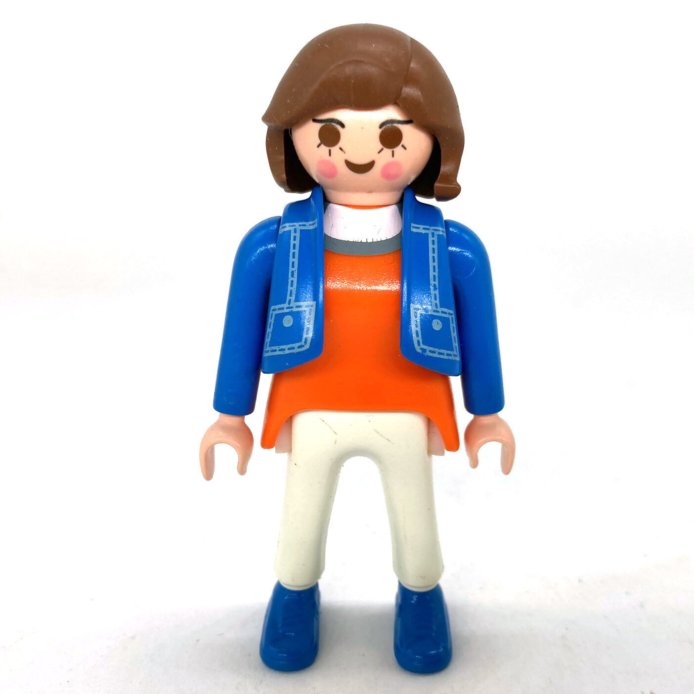 playmobil femme gilet bleu