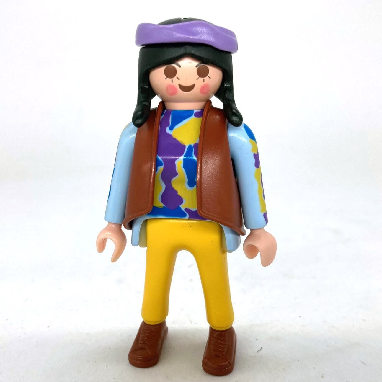 playmobil femme gilet marron