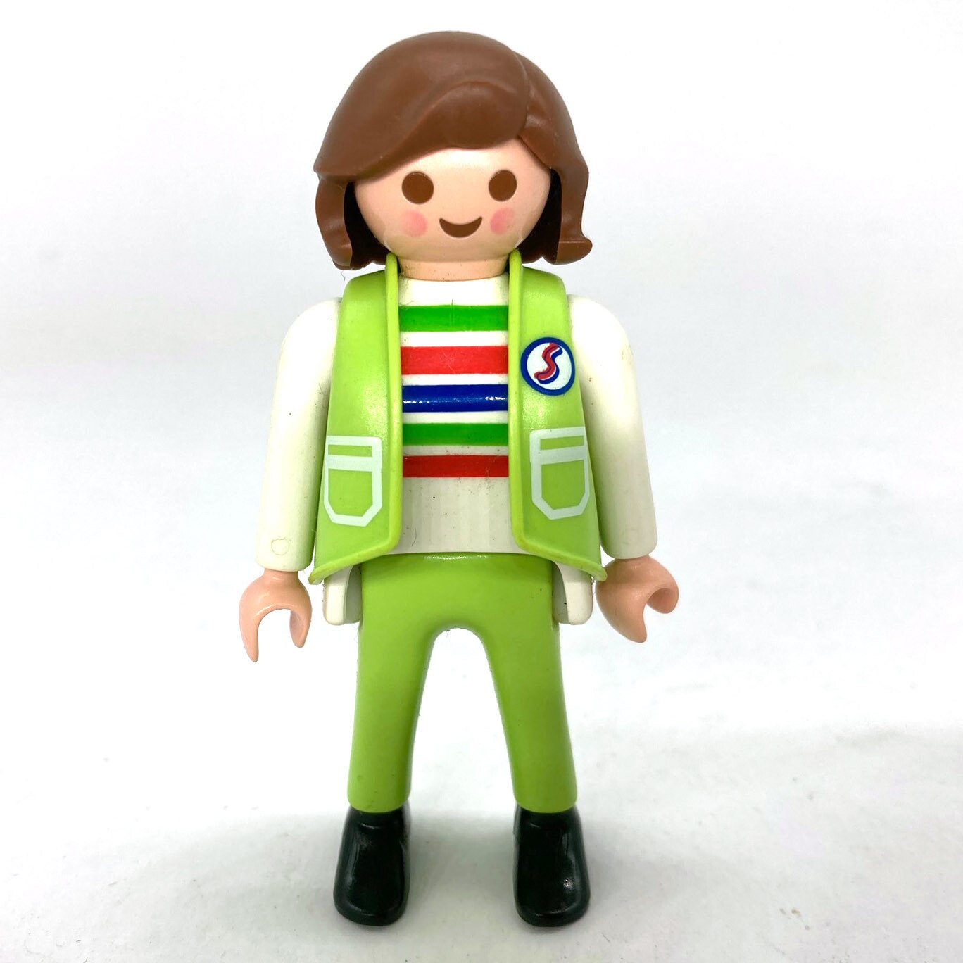 playmobil femme gilet vert