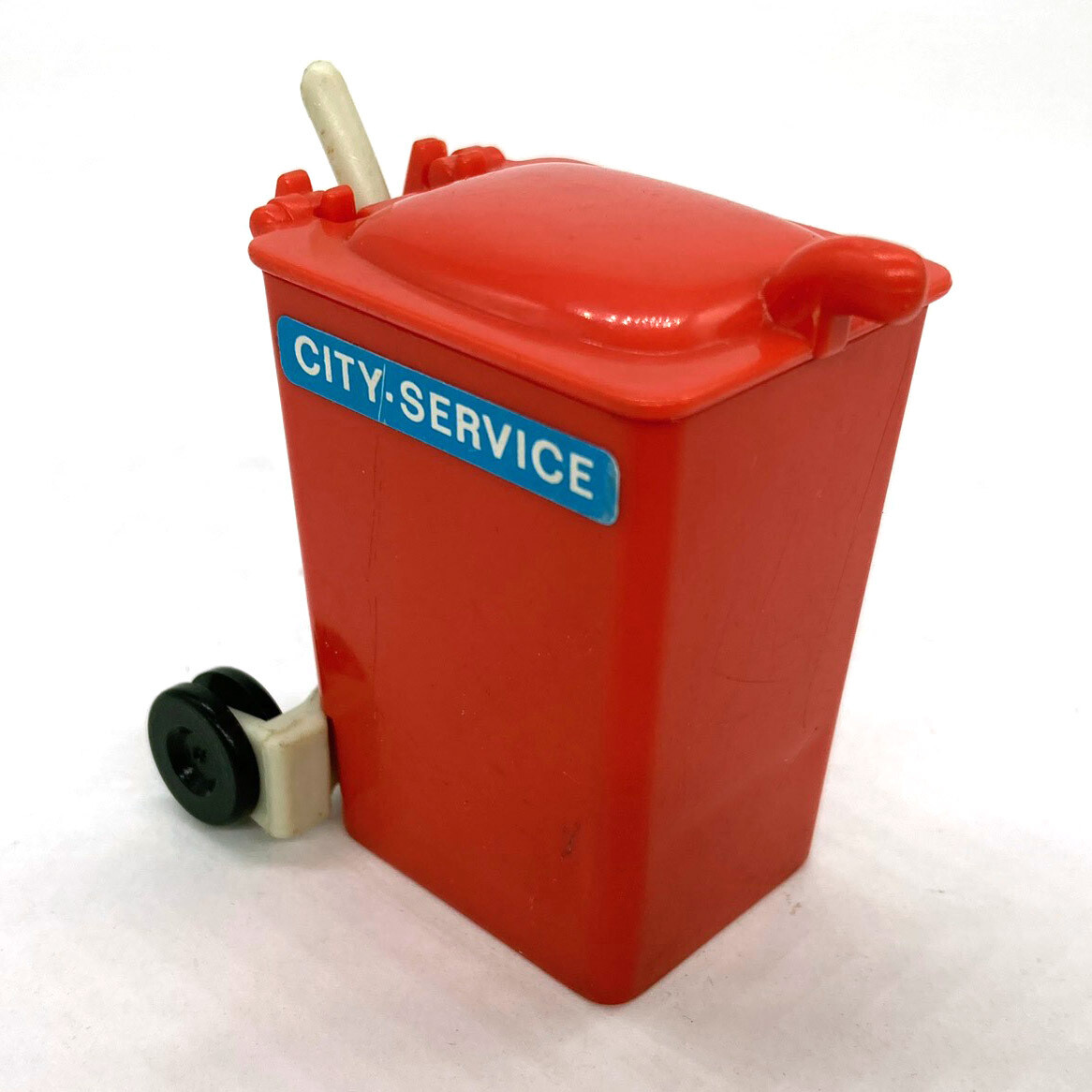 playmobil poubelle recyclage rouge