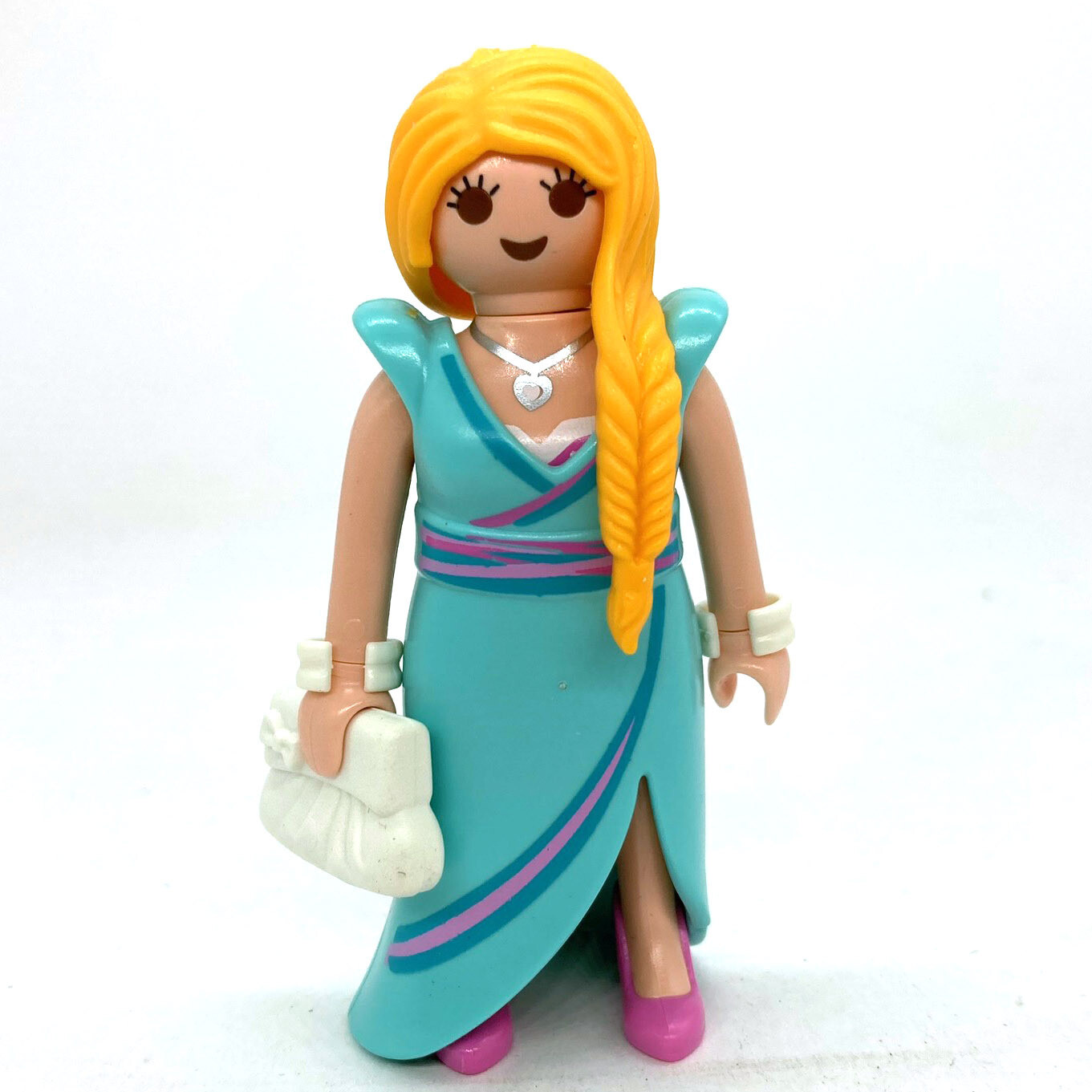 playmobil femme robe bleu ciel