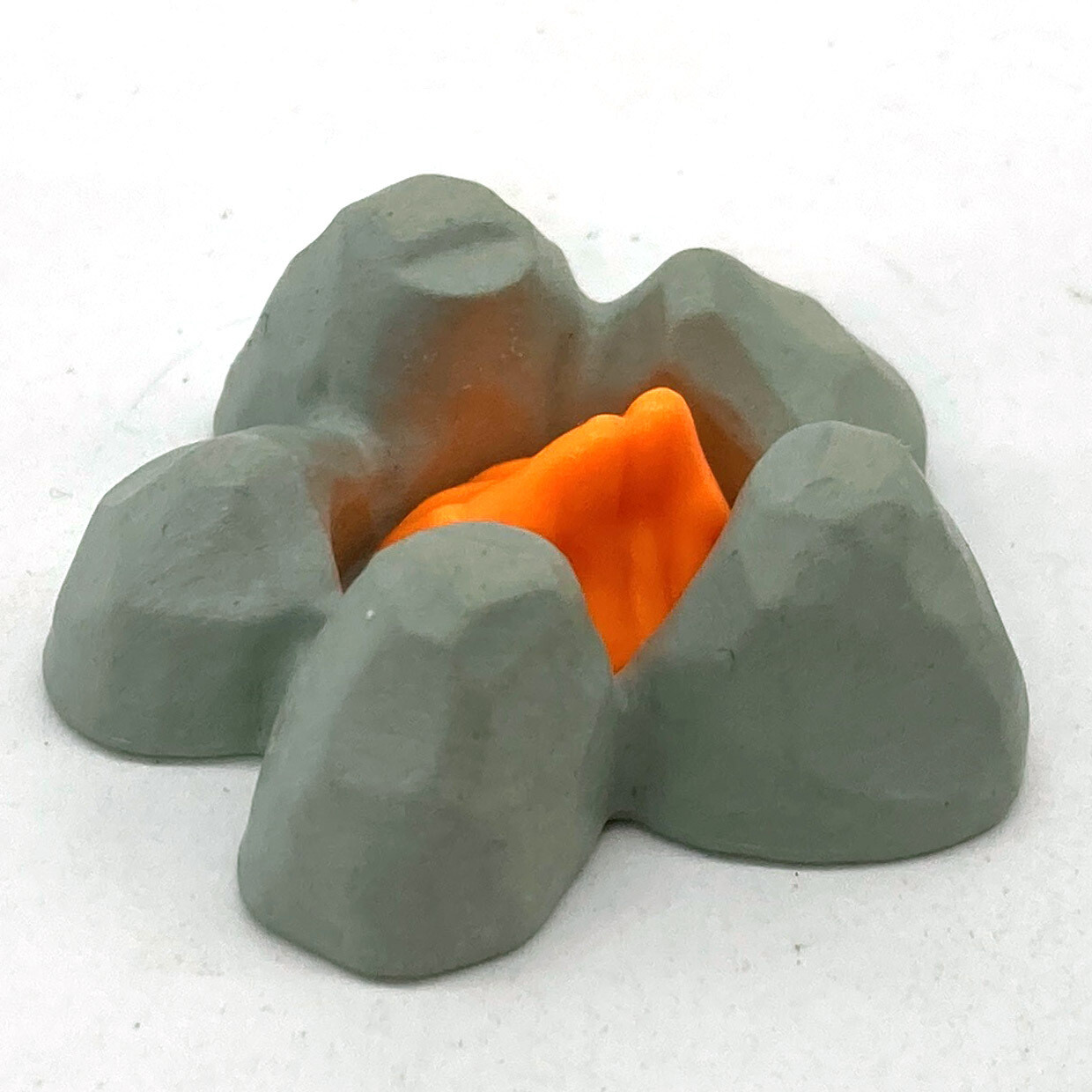 playmobil feu de camp gris clair