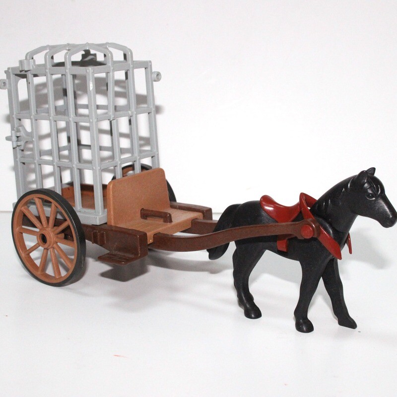 playmobil charrette cage