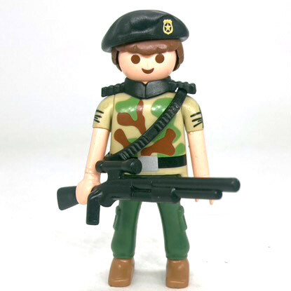 playmobil soldat army beige