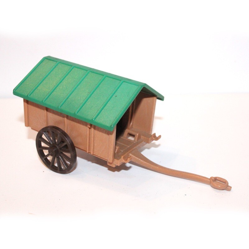 Playmobil charrette avec toit vert