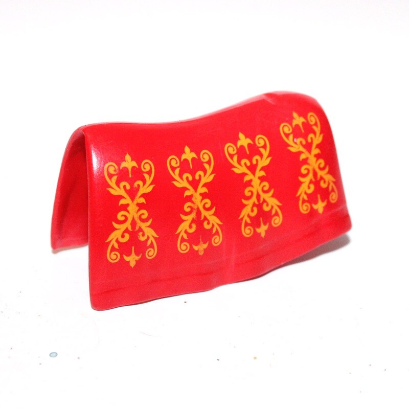 playmobil couverture cheval rouge jaune