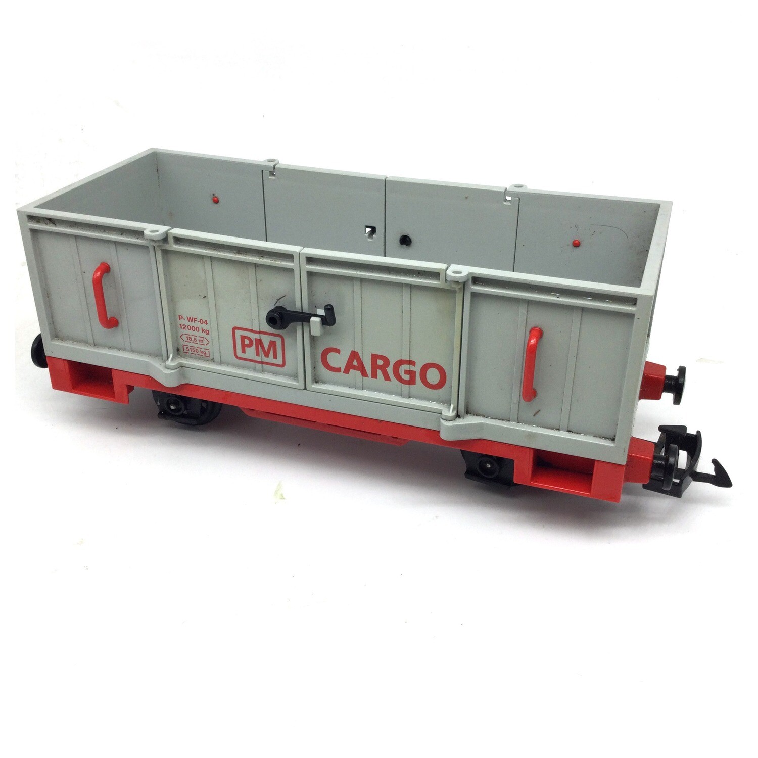 playmobil wagon demi transport gris