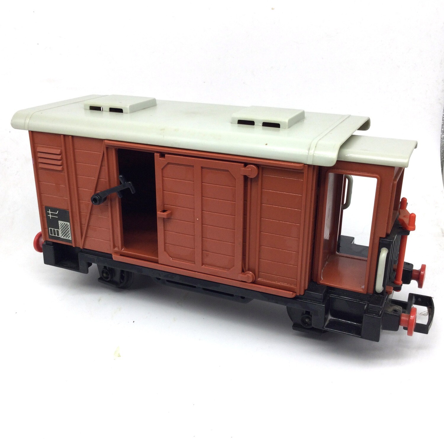 playmobil wagon transport marron
