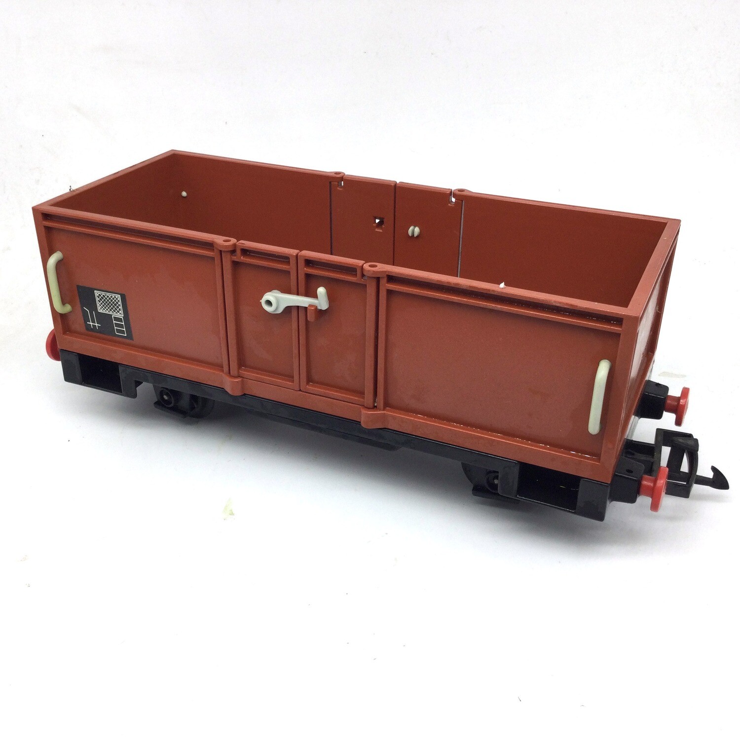 playmobil wagon demi transport marron