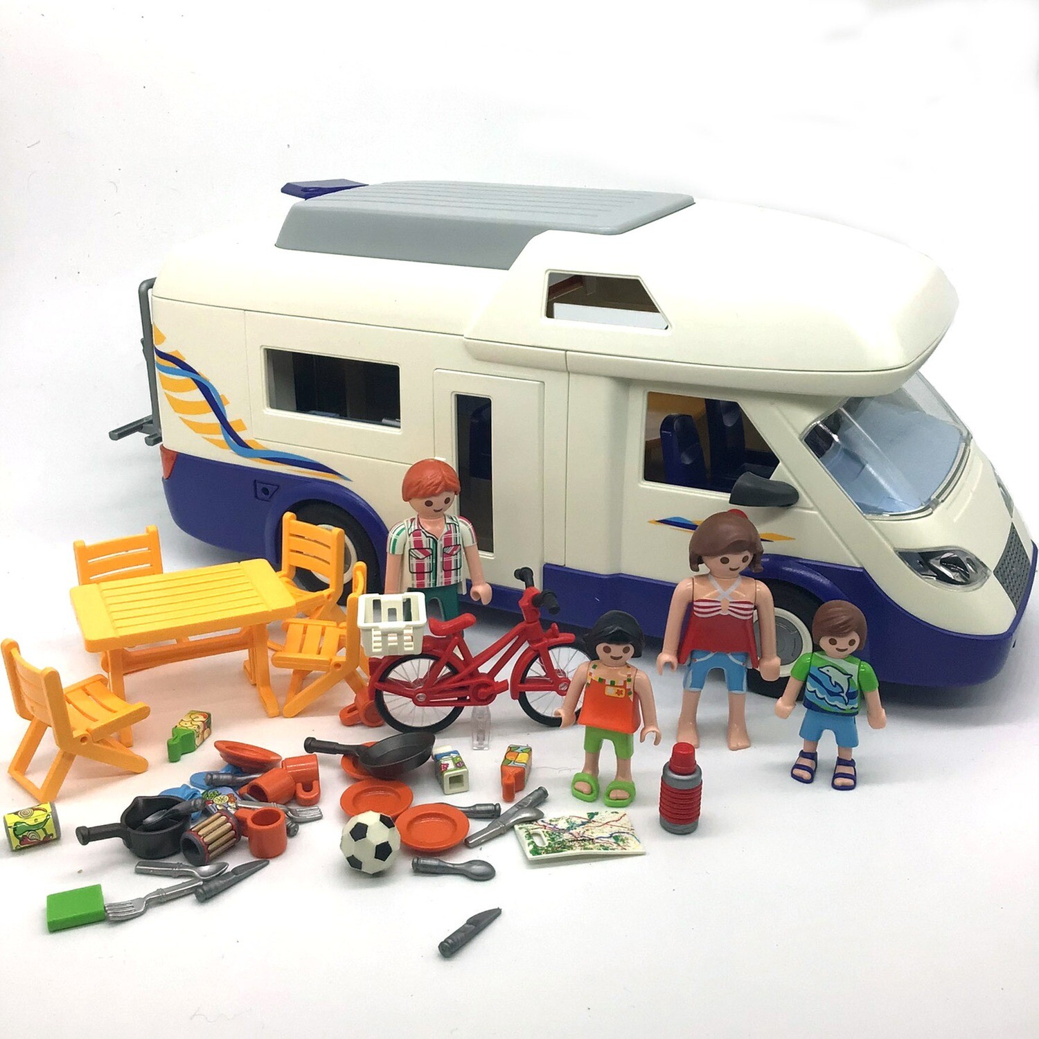playmobil camping car blanc