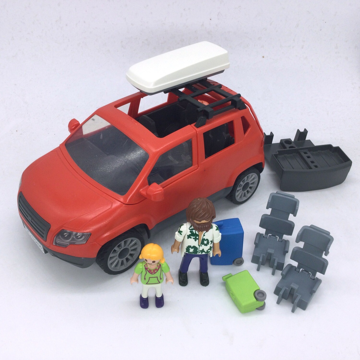 playmobil voiture famille rouge