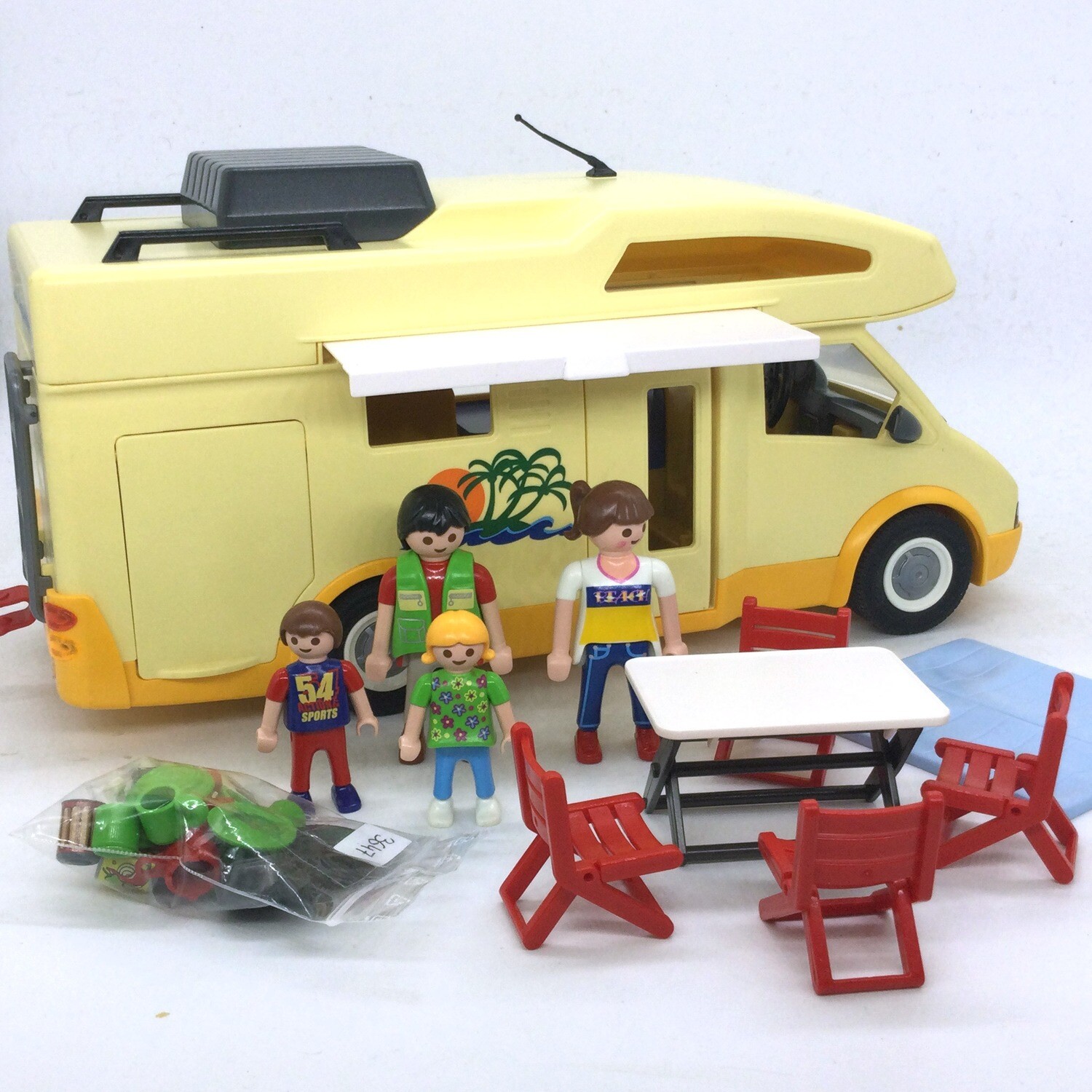 playmobil camping car jaune