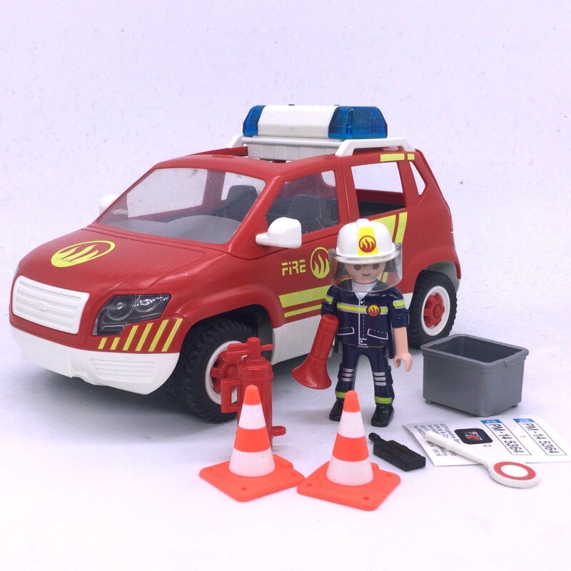 playmobil voiture de pompier sonore et lumineuse