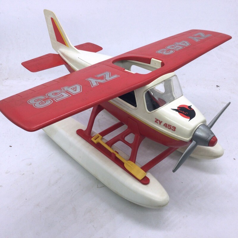playmobil avion hydravion rouge blanc