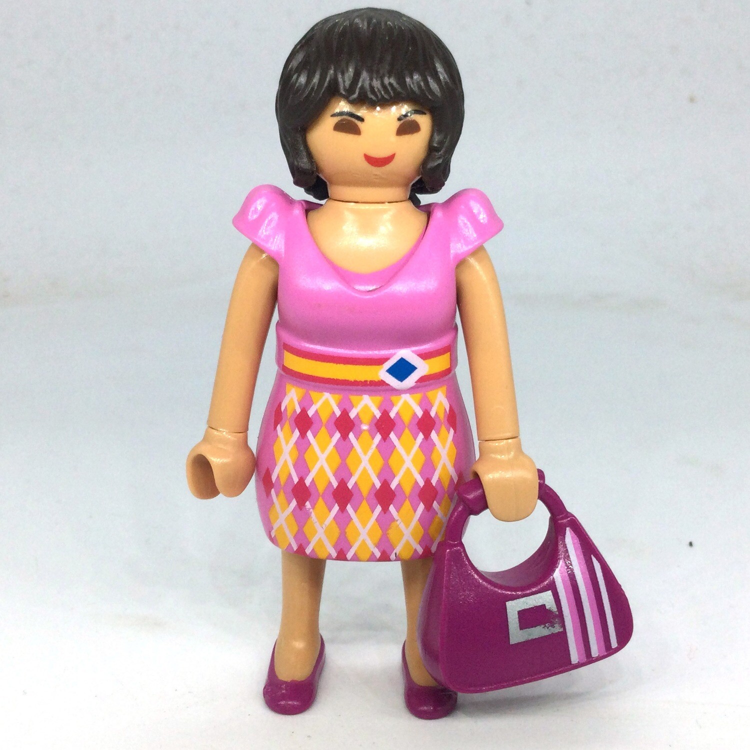 playmobil femme robe rose