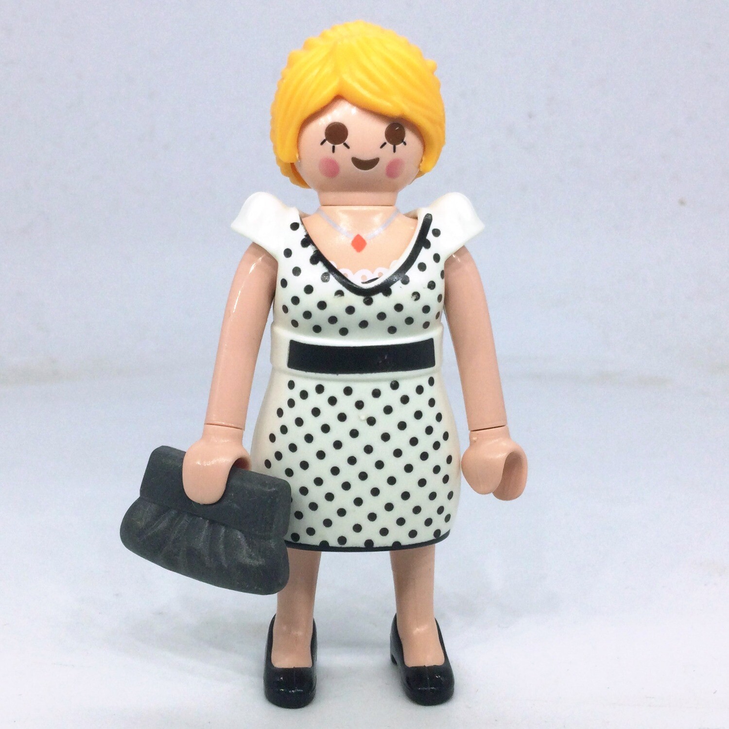 playmobil femme robe à pois