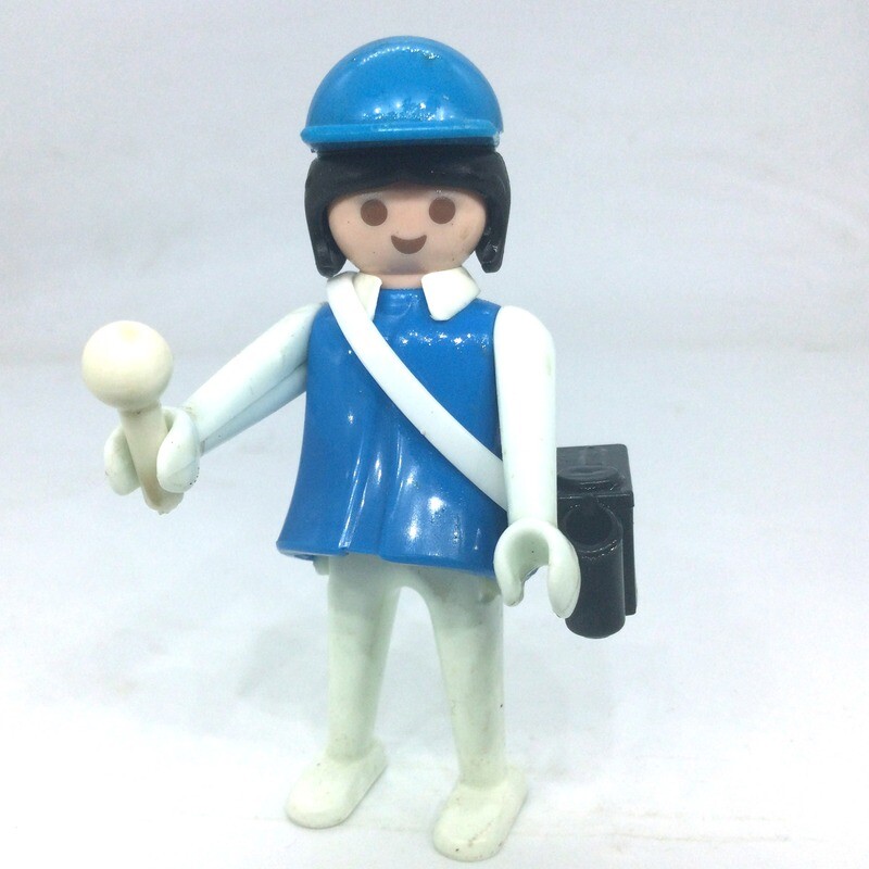 playmobil journalistes vintage au micro
