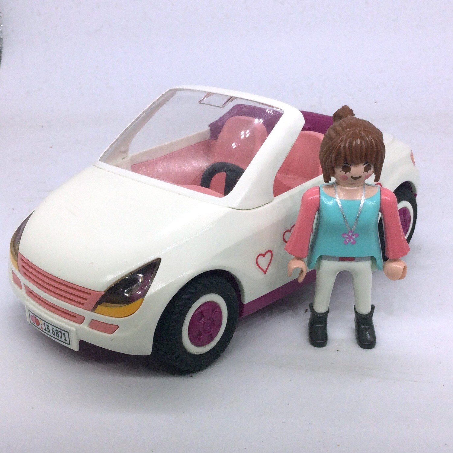 playmobil voiture blanc coeur