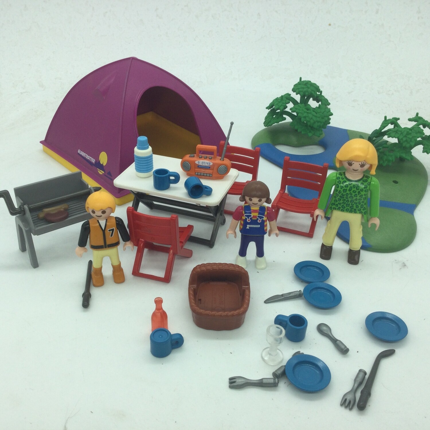 playmobil tente camping famille