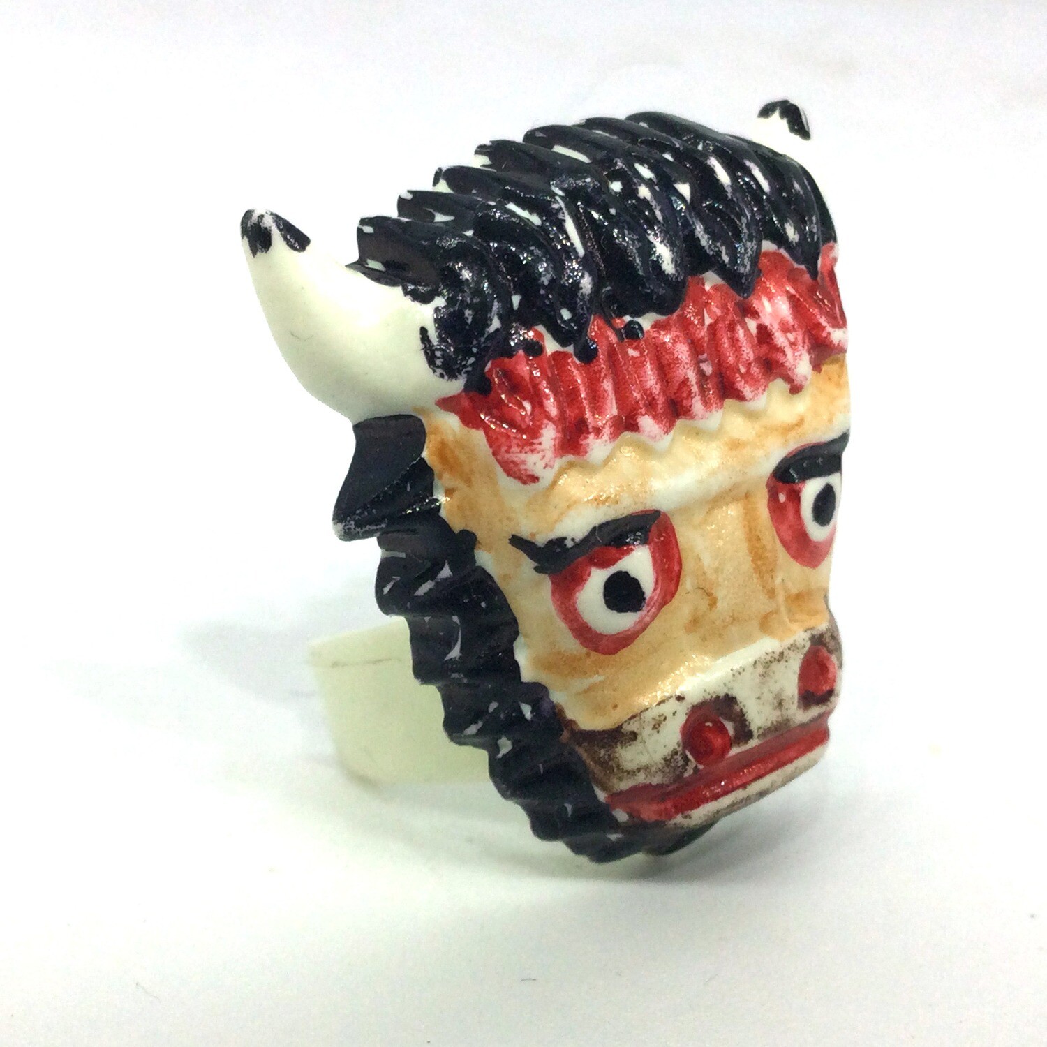 playmobil masque tête de bison indien color vintage 3