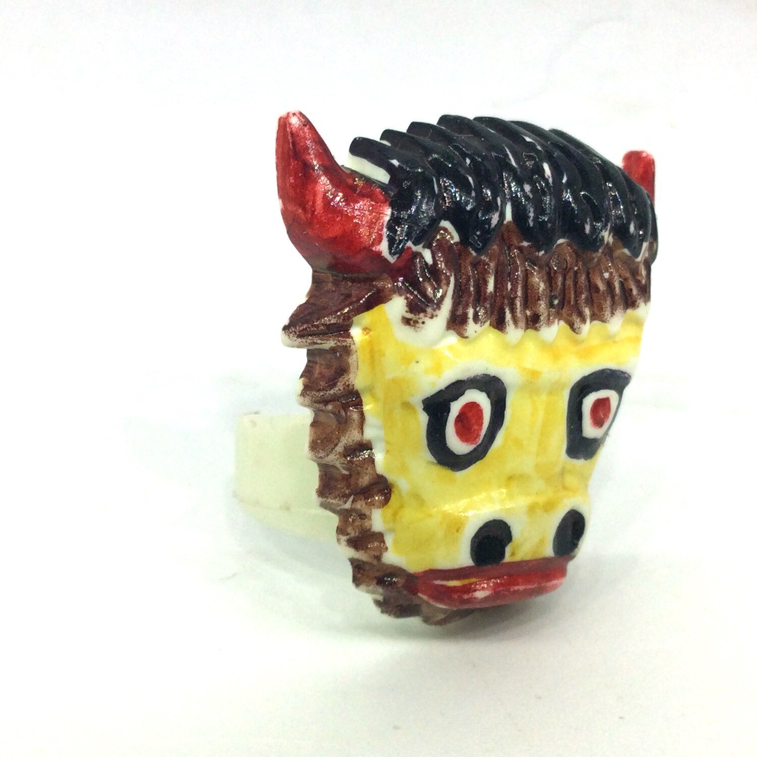 playmobil masque tête de bison indien color vintage 2