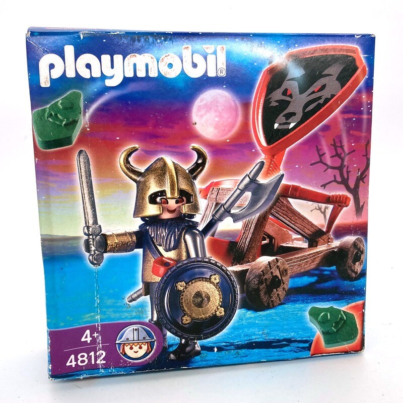 playmobil 4812 chevalier loup catapulte