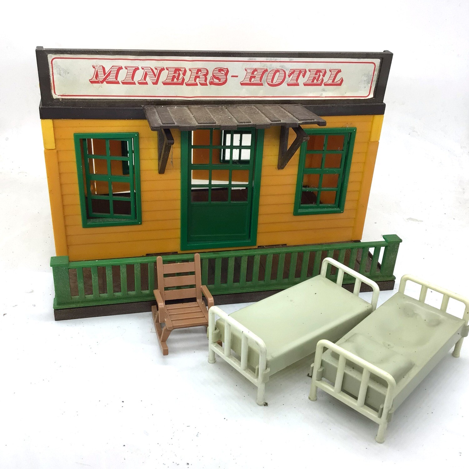 playmobil hôtel jaune vintage