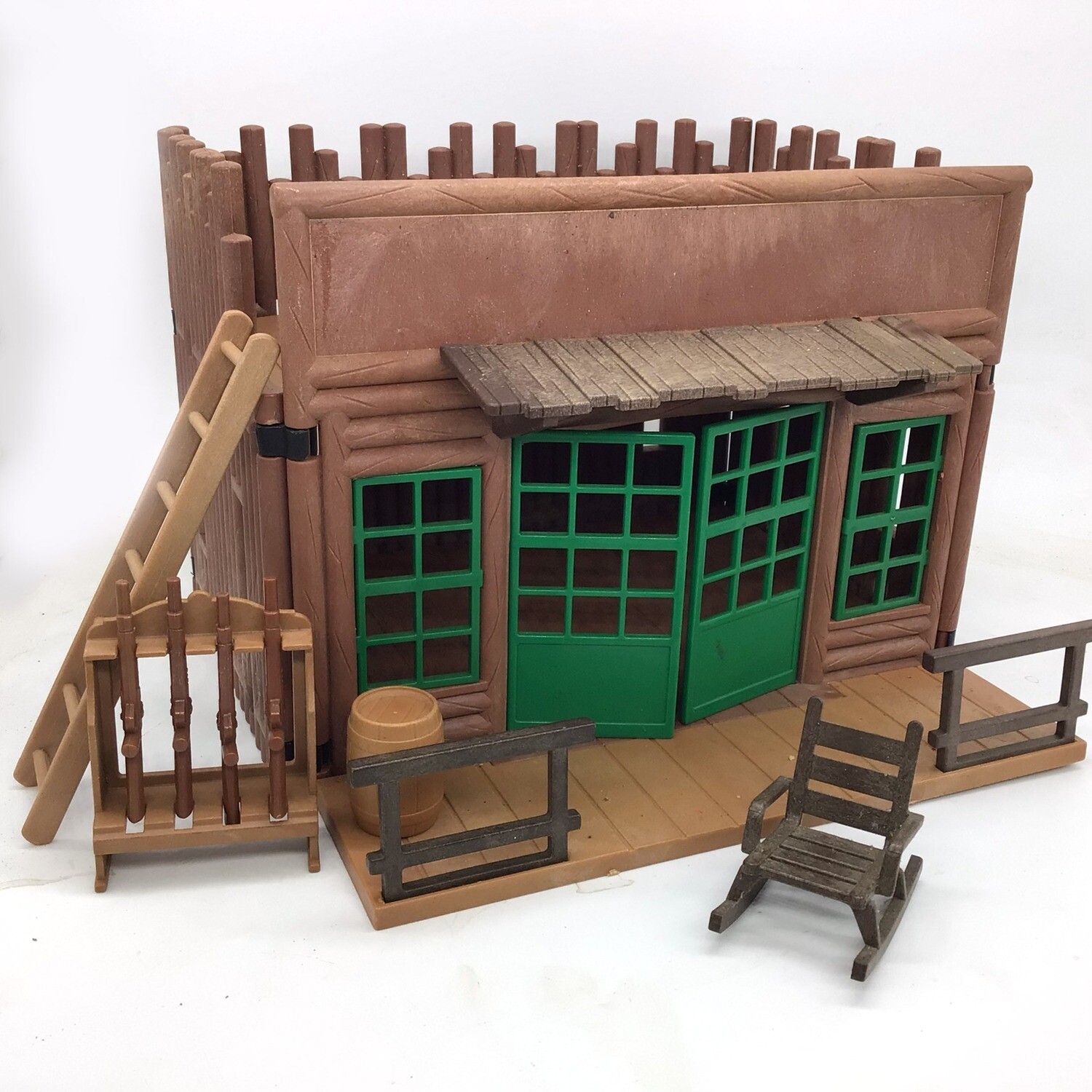 playmobil maison western marron