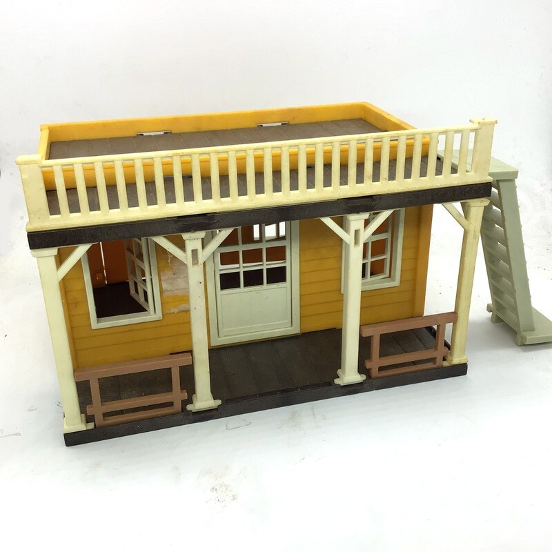 playmobil maison western jaune