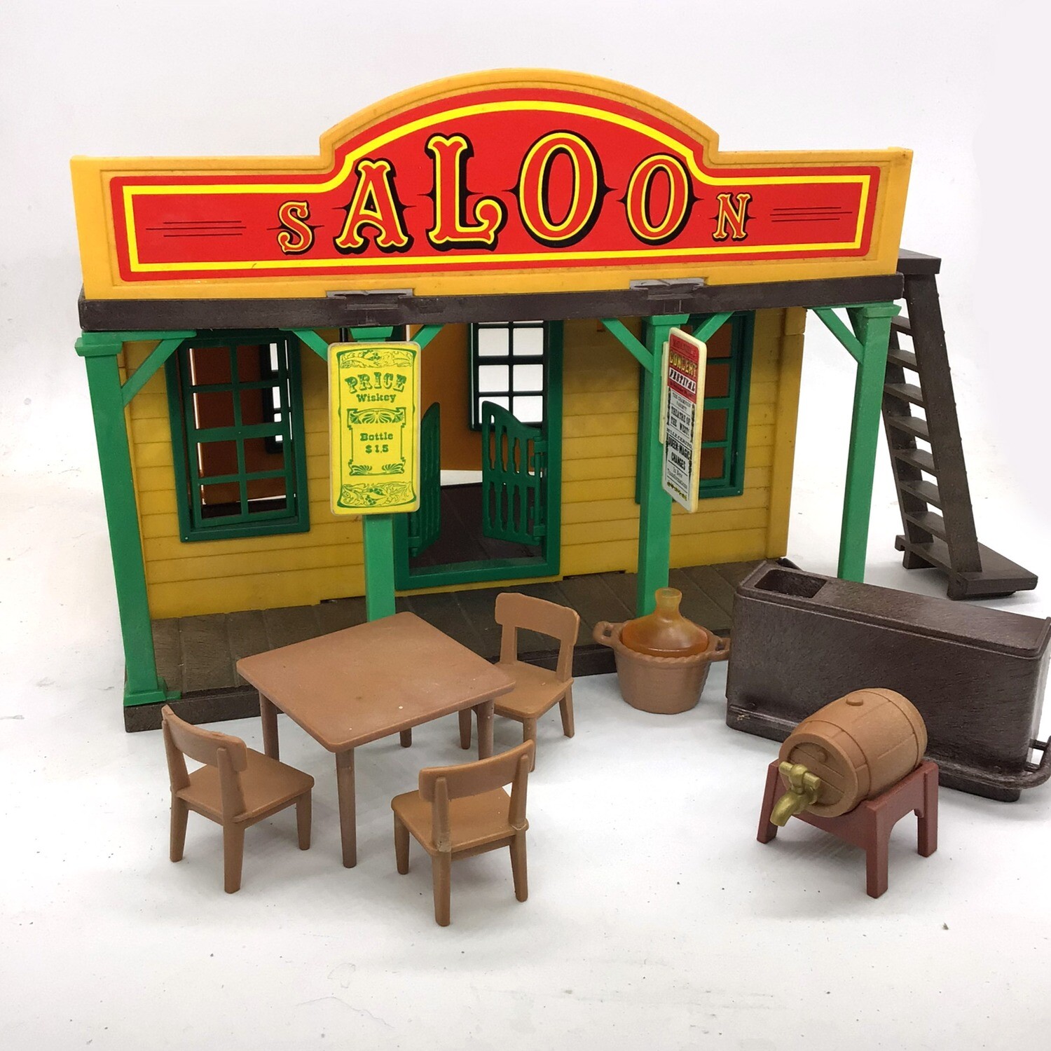 playmobil saloon affiche vintage