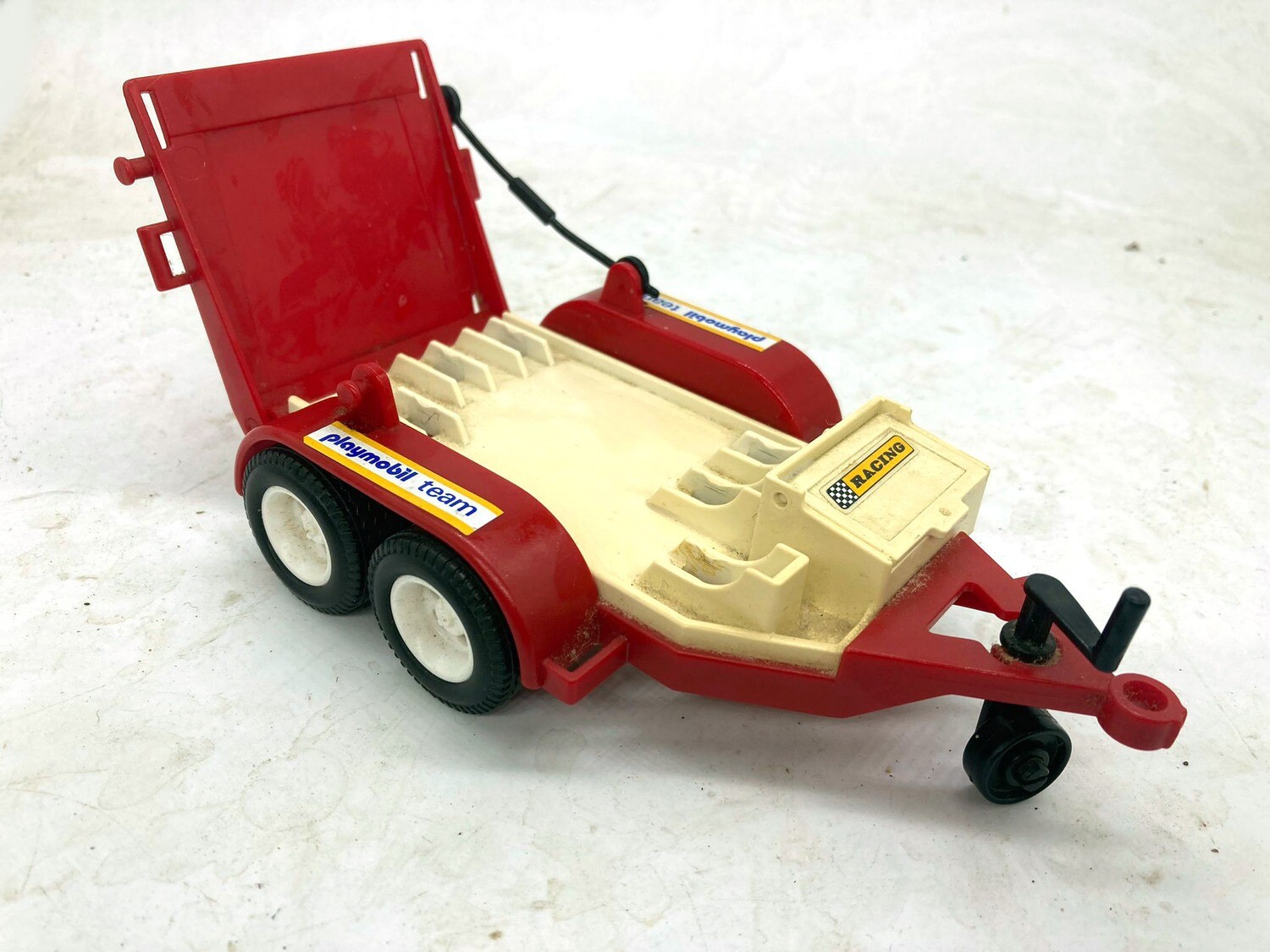 Playmobil remorque pour moto rouge