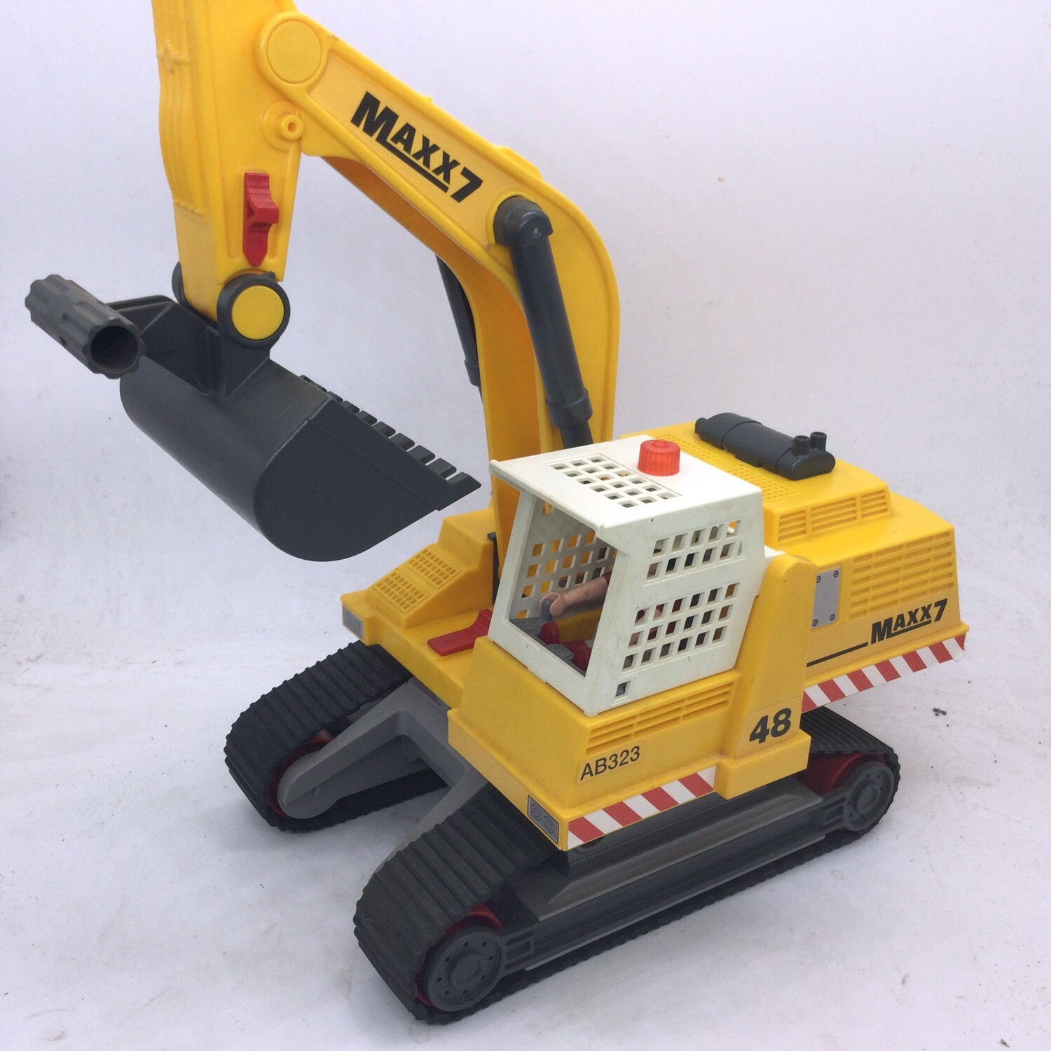 playmobil pelleteuse jaune blanc gyrophare