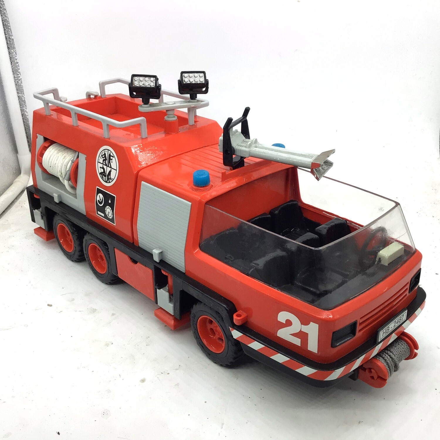 playmobil camion de pompier lance à eau vintage