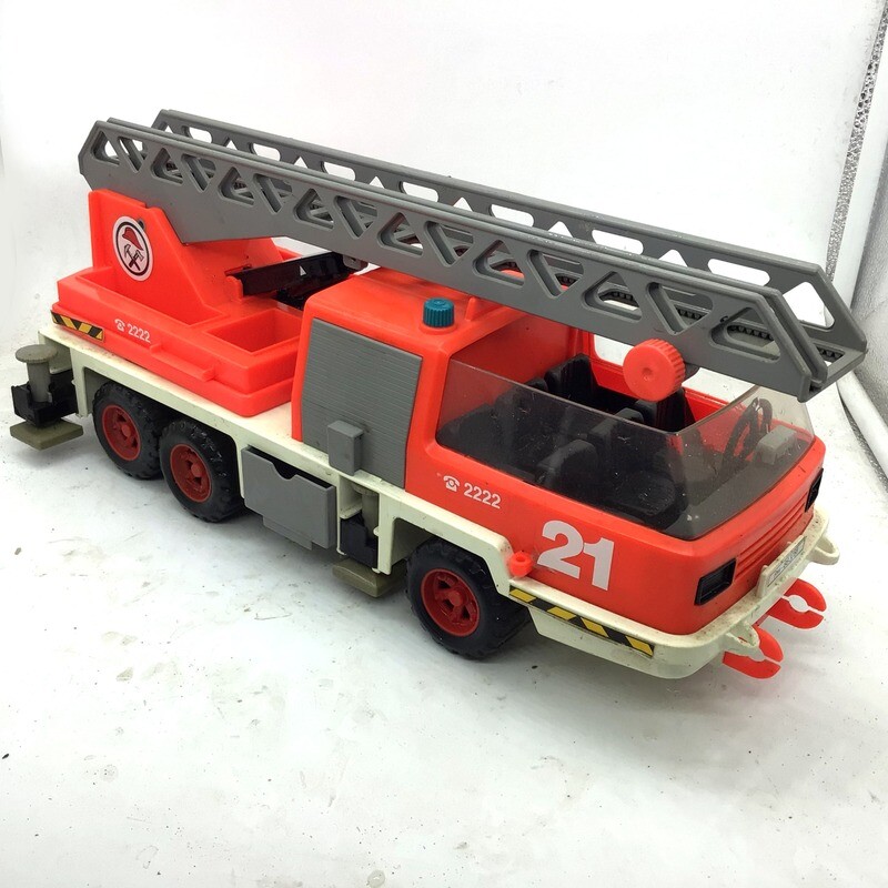 playmobil camion de pompier échelle vintage