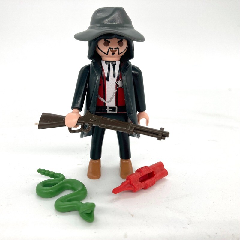 playmobil cowboy marshall en noir