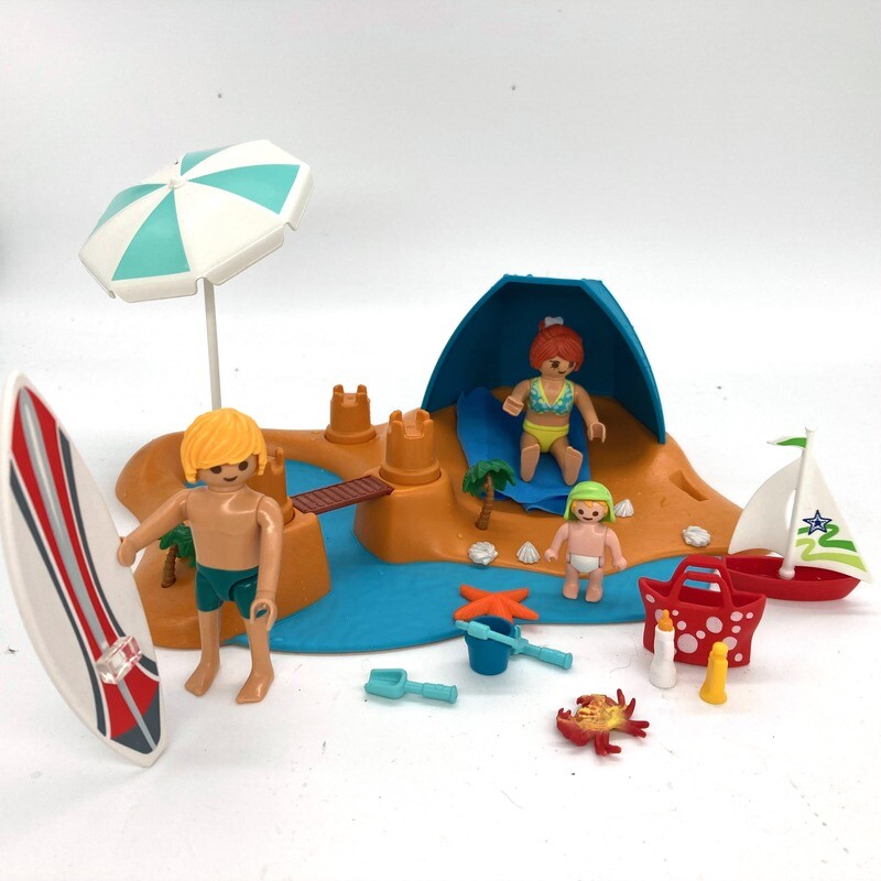 playmobil plage chateau sable