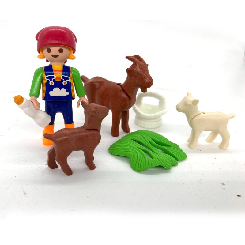 playmobil enfant chevre chevaux