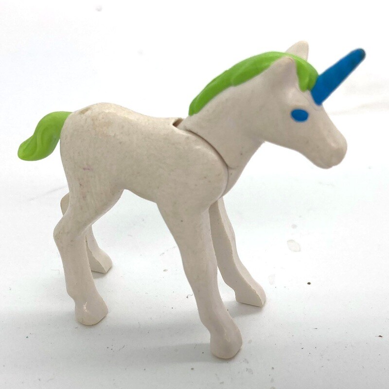 playmobil licorne bébé blanche corne bleu