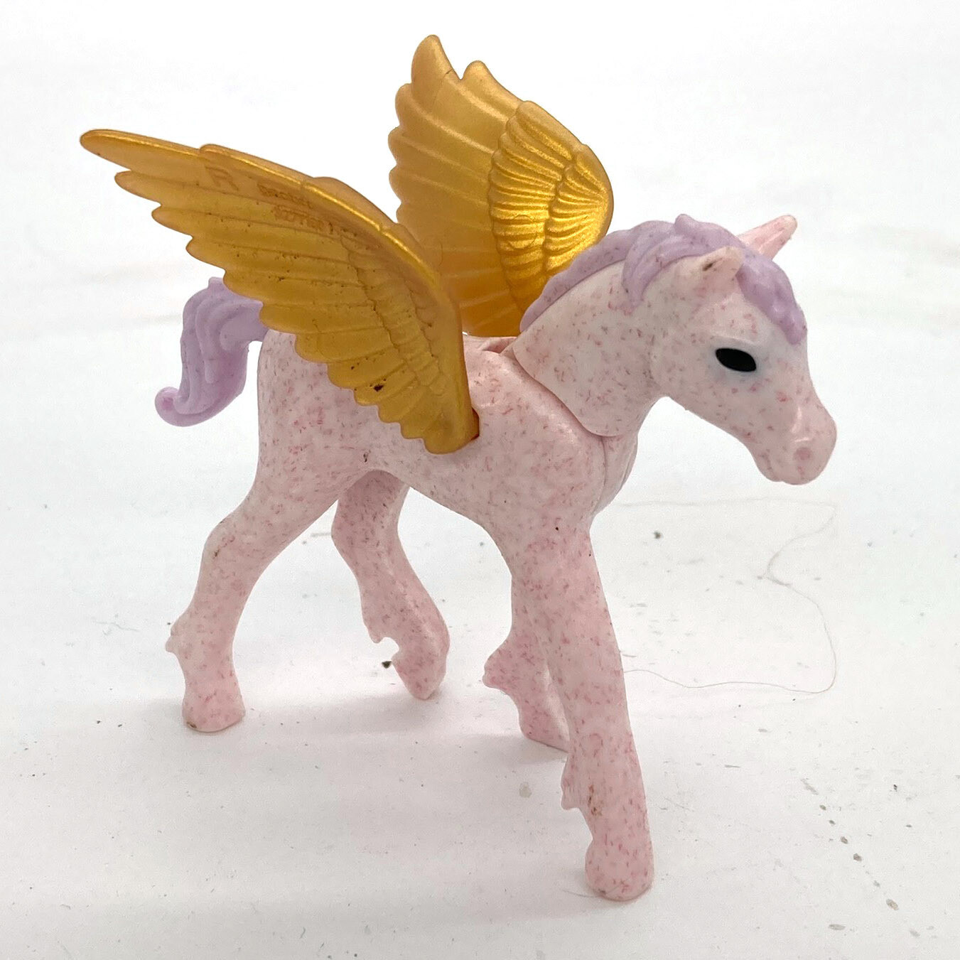 playmobil cheval volant bébé pegase gris doré