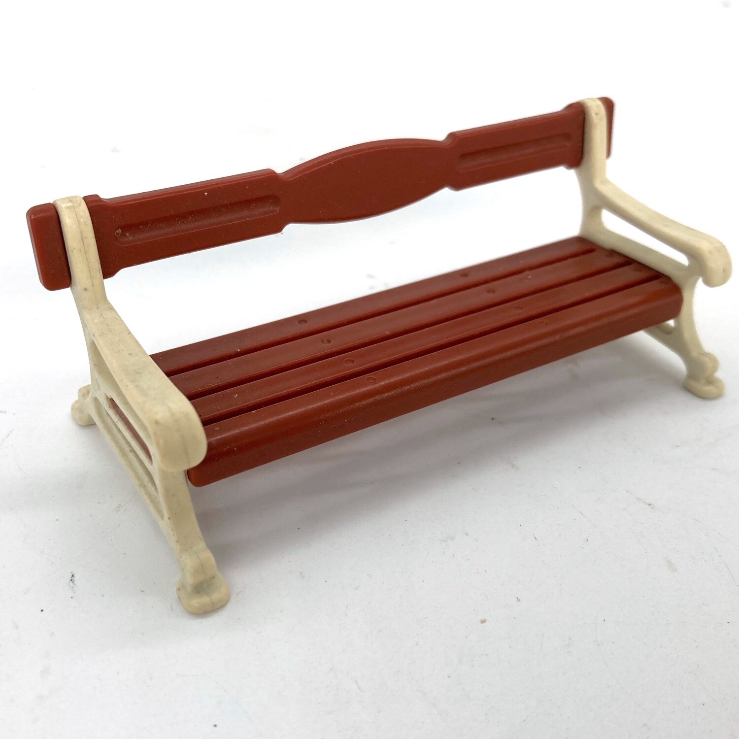 playmobil banc extérieur marron et blanc
