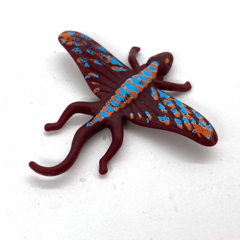 Playmobil lézard bestiole ailée préhistorique marron