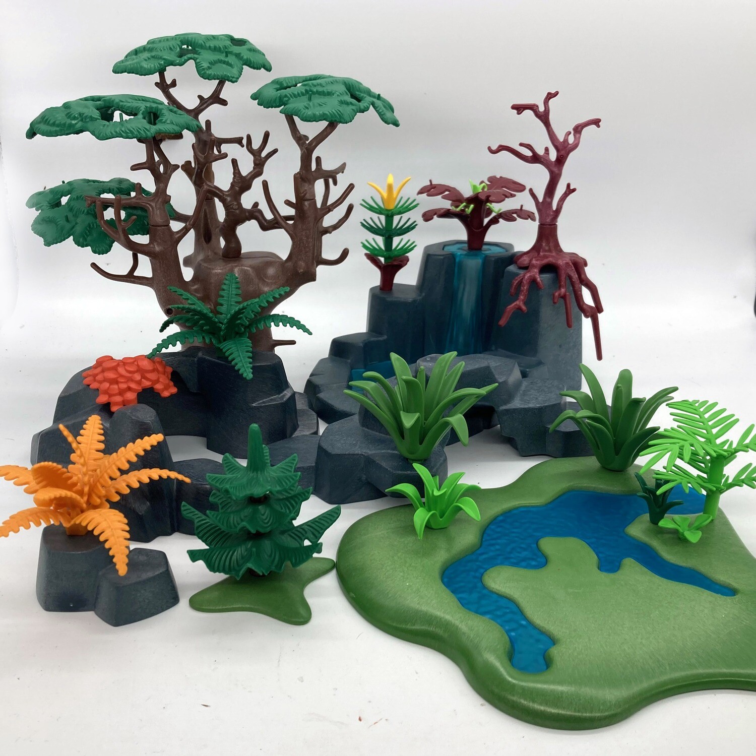 playmobil ensemble végétation prehistorique