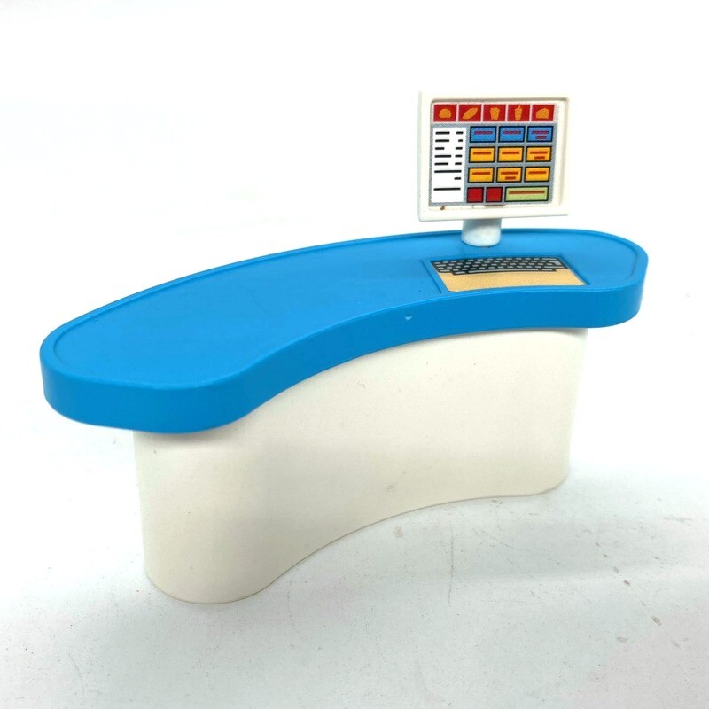 playmobil comptoir blanc bleu playmobil comptoir blanc bleu
