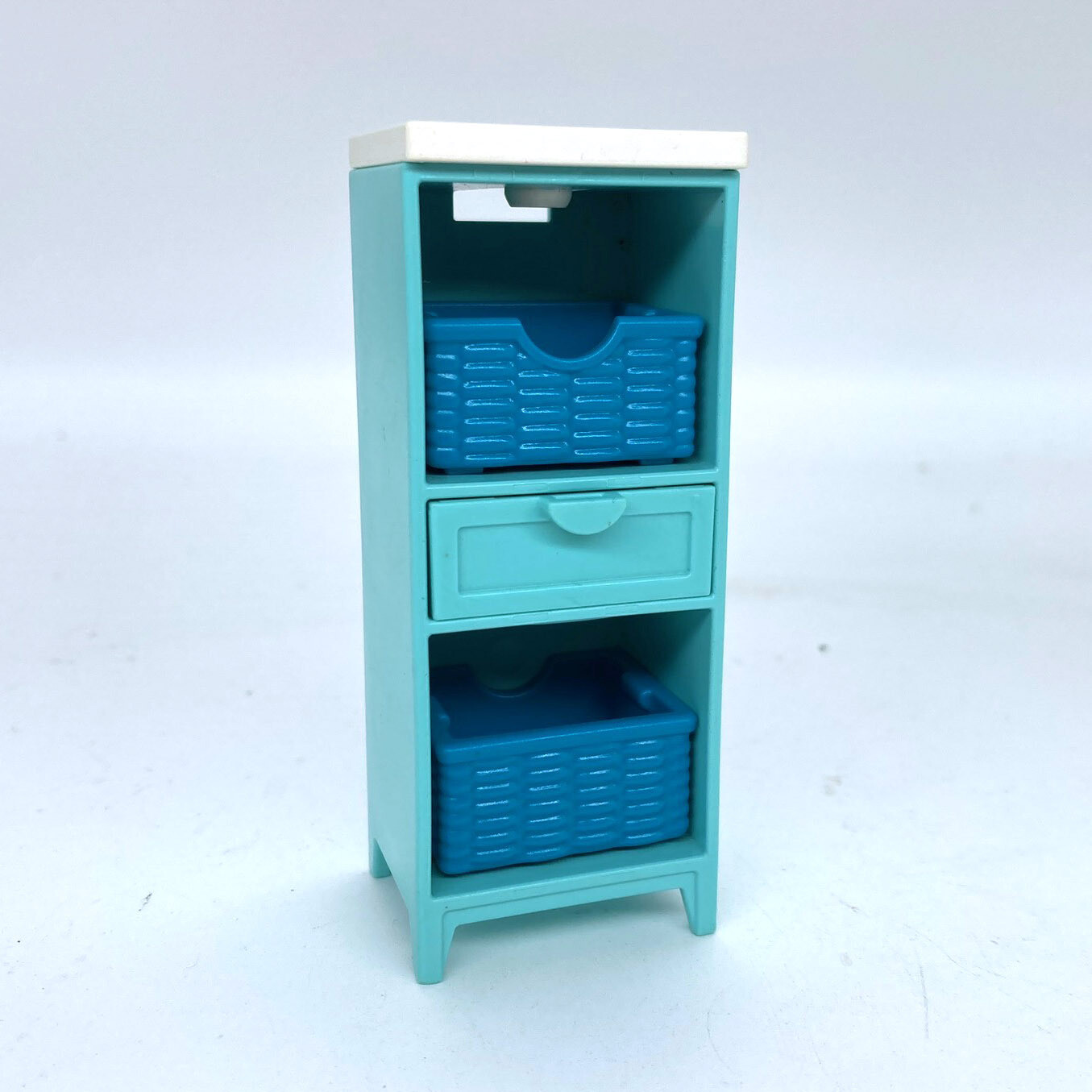 playmobil meuble étagère salle de bain bleu