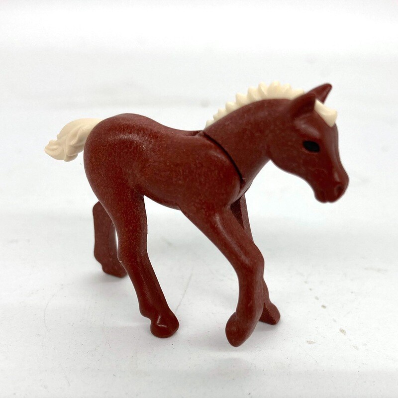 playmobil poulain moderne marron foncé