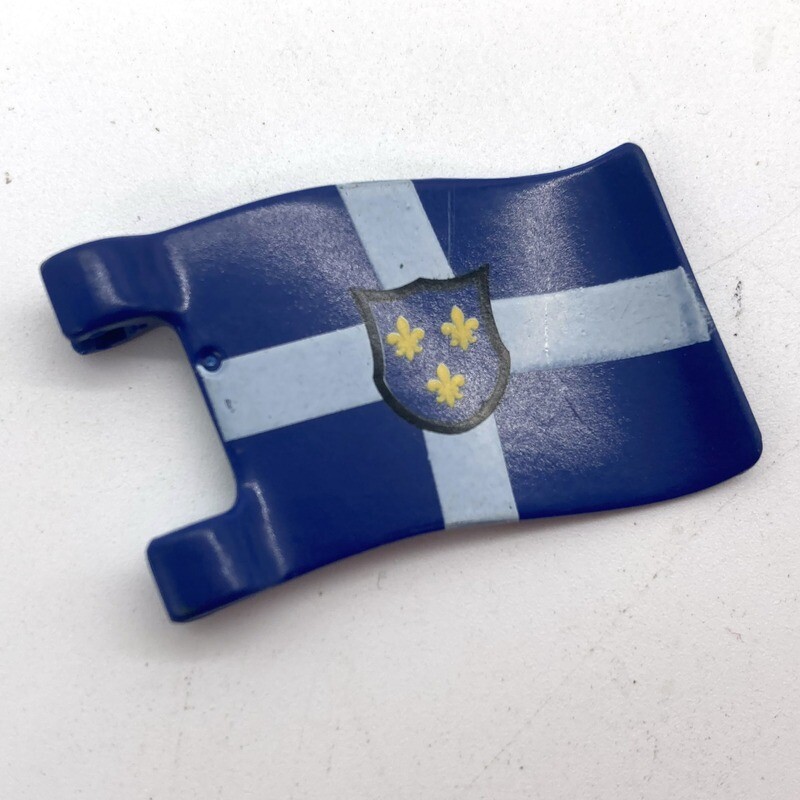 Playmobil drapeau Québec croix bleu